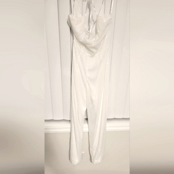 Lulu's White Sequin Jumpsuit - Picture 3 of 3